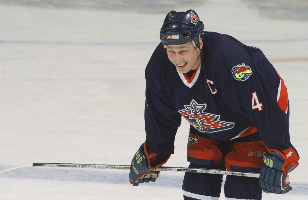 Defenseman Lyle Odelein was the first captain of the Columbus Blue Jackets.