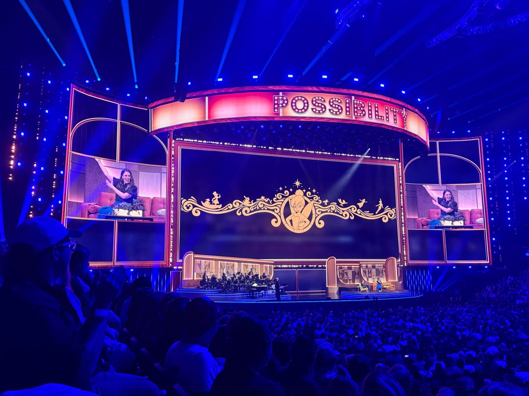 The audience at Disney's Experience Showcase roared as Disney announced that Tinkerbell will be featured on the bow of Disney Cruise Line's upcoming Believe ship.