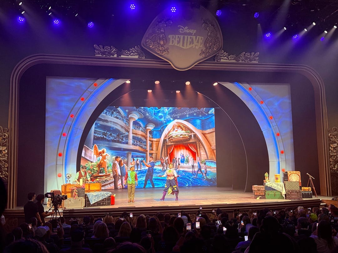 Disney Cruise Line's next ship, the Disney Believe, will debut in December 2027. It will be Disney's fourth Wish class ship. Disney revealed details about the new veseel in a live presentation aboard the first ship in that class, the Disney Wish.